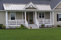 porch posts and railings at Leisure World