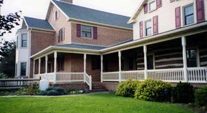 porch posts and railings at Leisure World