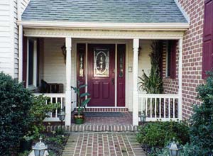 porch posts and railings at Leisure World